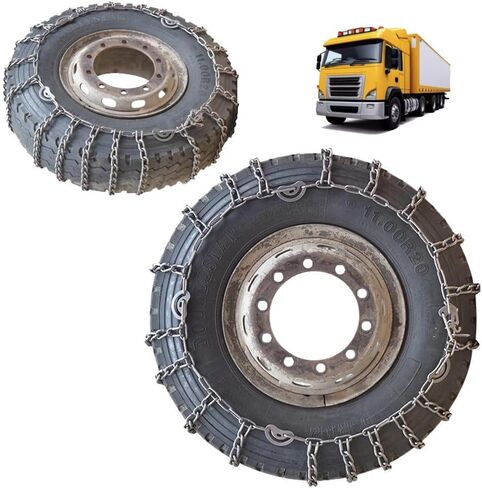 9mm Set of 2 Heavy Duty Snow Chains for Suvs pickup and Cars Skid Traction Chains High Strength Manganese Emergency Use for Tire Reliable 225/75R17.5 2pcs 255/85R16 in Saudi Arabia