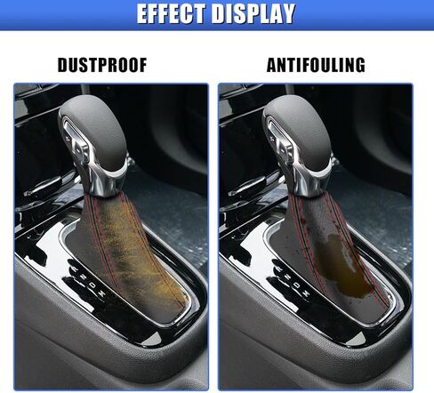 Car Shift Knob Dust Cover – Universal Leather Gear Shifter Boot Sleeve Replacement for Manual & Automatic Cars, Waterproof Dustproof Gear Shift Cover Car Interior Accessory for SUV Truck (Black) in Saudi Arabia