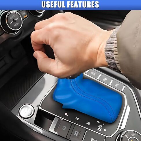 Car Shift Knob Dust Cover – Universal Leather Gear Shifter Boot Sleeve Replacement for Manual & Automatic Cars, Waterproof Dustproof Gear Shift Cover Car Interior Accessory for SUV Truck (Black) in Saudi Arabia