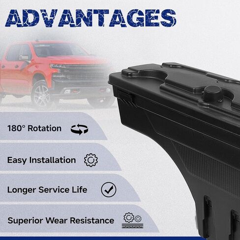 Passenger Side Truck Bed Storage Tool Box Lockable, Fit for Ford F-150 2015-2021, Rotatable Tool Box, Waterproof, Combination Lock in Saudi Arabia