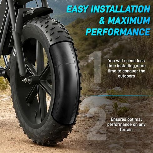 JERBOR Upgraded Inner Tube for Cycrown CycRun CycHunter CycFree CycKnight E-Bike, Thickened Puncture Resistant Front & Rear Inner for Cycrown E-Bike Accessoires in Saudi Arabia