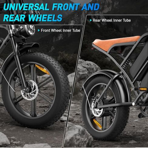 JERBOR Upgraded Inner Tube for Cycrown CycRun CycHunter CycFree CycKnight E-Bike, Thickened Puncture Resistant Front & Rear Inner for Cycrown E-Bike Accessoires in Saudi Arabia