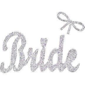 رقع العروس ذاتية اللصق من حجر الراين على رقع العروس هدية الزفاف لحقيبة الملابس (فضي) in Kuwait