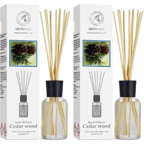 Cedarwood diffuser with natural essential cedarwood oil, 100ml, Scented Reed Diffuser- best for Aromatherapy, SPA, Home, Kitchen, Bath, Office, room air fresheners, Cedarwood diffuser from AROMATIKA in Kuwait