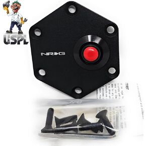New NRG Innovations hexagonal Style Black Ring W/Horn Button STR-600BK + U.S. Performance Lab Sticker in Saudi Arabia