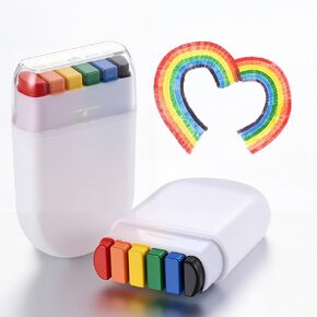 عبوتان من طلاء الوجه بألوان قوس قزح - عصا مكياج علم قوس قزح للمثليين، طلاء للوجه والجسم لموكب الفخر، واحتفالات شهر الفخر، والحفلات التنكرية، والمهرجانات in Kuwait