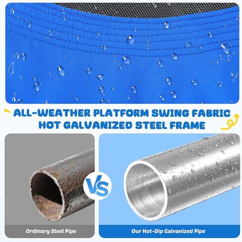 أرجوحة شجرة صحن كبيرة مقاس 60 بوصة من Trekassy للأطفال والكبار 900D أكسفورد مقاومة للماء مع قطعتين من الأشرطة المعلقة in Kuwait