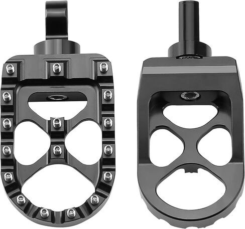 360° Rotating CNC Foot Pegs - Bobber Style Choppers for Harley Sportster, Dyna, Fat Boy, Iron 883 (Black) in Saudi Arabia