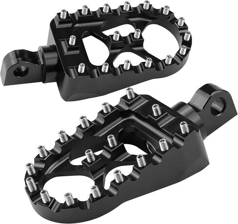 360° Rotating CNC Foot Pegs - Bobber Style Choppers for Harley Sportster, Dyna, Fat Boy, Iron 883 (Black) in Saudi Arabia