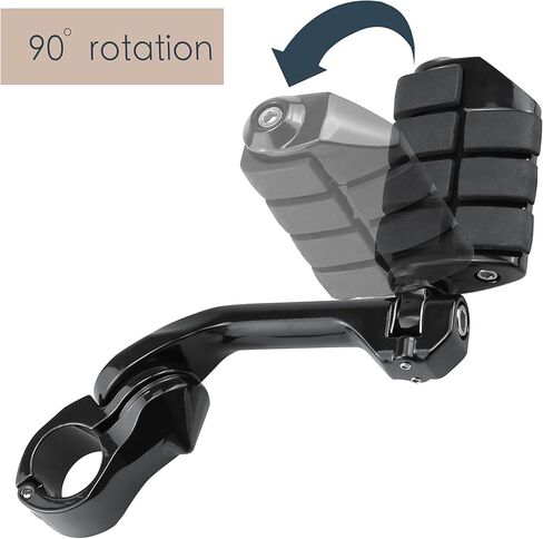 أوتاد قدم للطرق السريعة قابلة للتعديل مقاس 1.25 بوصة للدراجات النارية Harley Touring/Softail/Sportster (Street Glide/Road King) CVO Dyna Trike أوتاد تحطم بزاوية طويلة مع حوامل وتوافق مع محرك 1-1/4 (كروم) in Saudi Arabia