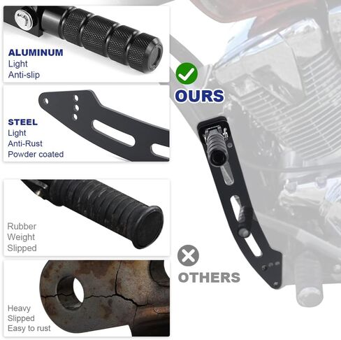 Xitomer Highway Footpegs Compatible with 2024 VT13CX Fury, VT1300CX Fury, Fury 1300 2010-2024 Adjustable Rider Highway Peg Mounts Fit for Fury 1300 VT13CX Fury 2024 2023 Part in Saudi Arabia