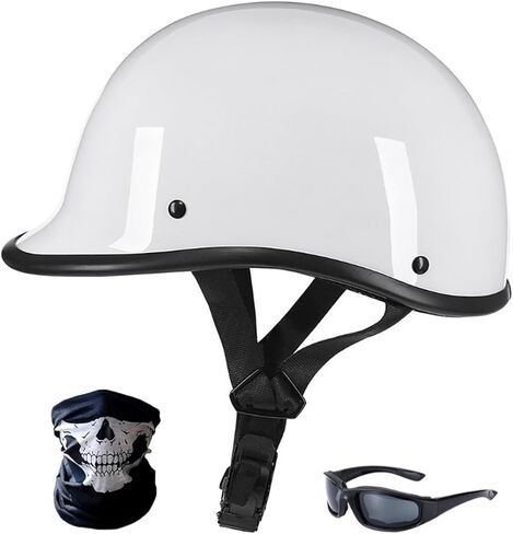 Half Cap Motocross Helmets Adult Half Shell Open Face Motorcycle Cycling Motocross Helmet Men Women DOT Approved with Goggles Facemask in Saudi Arabia