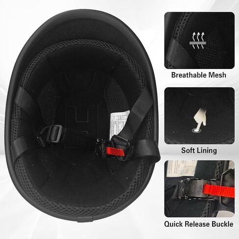 Half Cap Motocross Helmets Adult Half Shell Open Face Motorcycle Cycling Motocross Helmet Men Women DOT Approved with Goggles Facemask in Saudi Arabia
