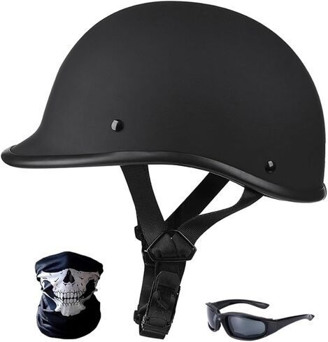 Half Cap Motocross Helmets Adult Half Shell Open Face Motorcycle Cycling Motocross Helmet Men Women DOT Approved with Goggles Facemask in Saudi Arabia