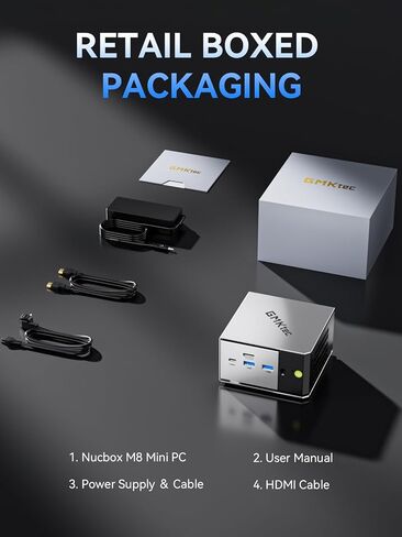 GMKtec K6 Gaming Mini PC-Windows 11 Pro, Dual 2.5Gbps LAN AMD Ryzen 7 7840HS 16GB DDR5,1TB PCIe 4.0 SSD, USB4.0, HDMI, DP, USB-C, WiFi 6E, BT 5.2 Desktop Computer in Saudi Arabia
