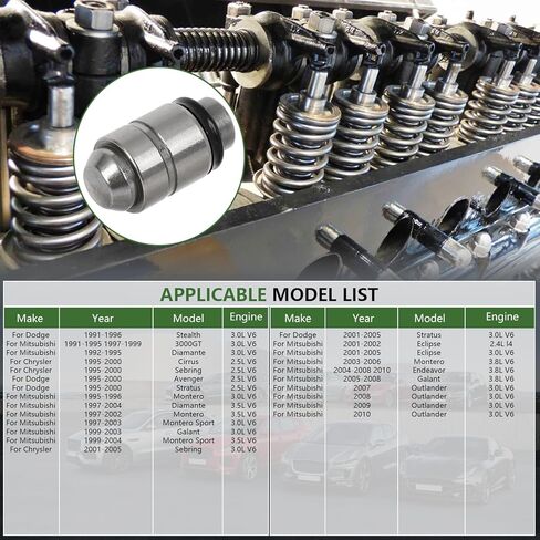 رافع الضبط الهيدروليكي للمحرك SCITOO مناسب لـ 1995-2005 لـ Dodge Stratus، 2001-2005 لـ Mitsubishi Eclipse، 1999-2008 لـ Mitsubishi Galant، 1995-2006 لـ Mitsubishi Montero in Saudi Arabia