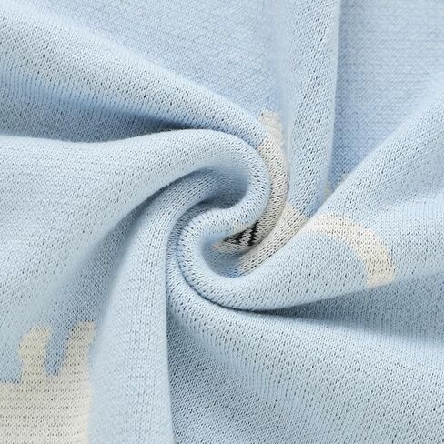 100% Cotton Baby Blanket Knit Soft Cozy Swaddle Receiving Blankets Toddler Infant Blanket with Lovely Sheeps for Newborn Boy Girls - Khaki, 90 x 70cm in Kuwait