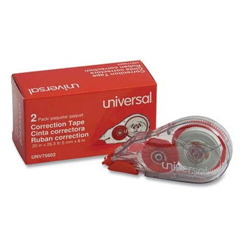 (3 Pack Value Bundle) UNV75602 Correction Tape with Two-Way Dispenser, Non-Refillable, 1/5" x 472", 2/Pack in Saudi Arabia
