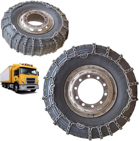 9mm Set of 2 Heavy Duty Snow Chains for Suvs pickup and Cars Skid Traction Chains High Strength Manganese Emergency Use for Tire Reliable 11.00R20 2pcs 315/80R22.5 in Saudi Arabia