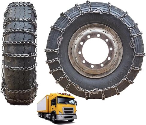 9mm Set of 2 Heavy Duty Snow Chains for Suvs Pickup AVT Cars Skid Traction Chains High Strength Manganese Emergency Use for Tire Reliable 205/75R17.5 2pcs 9.5R17.5 in Saudi Arabia