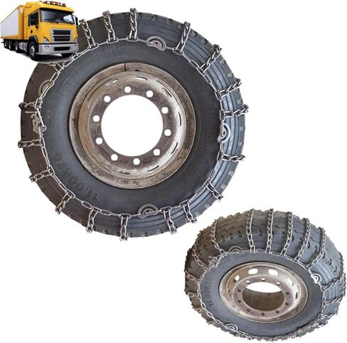 9mm Set of 2 Heavy Duty Snow Chains for Suvs pickup and Cars Skid Traction Chains High Strength Manganese Emergency Use for Tire Reliable 7.5R16 2pcs 12.00R20 in Saudi Arabia