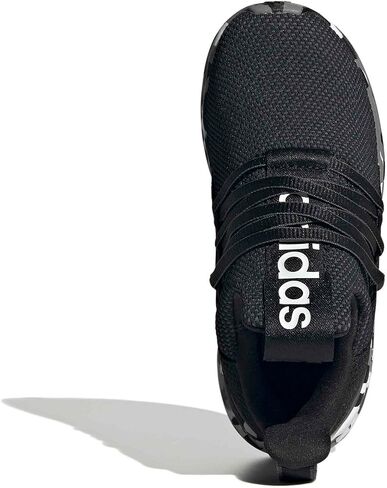 adidas Lite Racer Adapt 7.0 Sneaker, Black/Black/Grey, 13 US Unisex Little Kid in Saudi Arabia