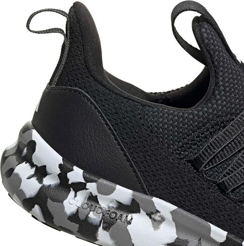 adidas Lite Racer Adapt 7.0 Sneaker, Black/Black/Grey, 13 US Unisex Little Kid in Saudi Arabia
