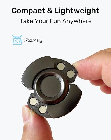 ألعاب فيدجيت معدنية 3 في 1 للبالغين - لعبة فيدجيت سلايدر كليكر مع دوران سلس وثابت، لعبة فيدجيت للمكتب الصغير لتخفيف التوتر، سبيكة زنك ممتازة، أسود in Kuwait