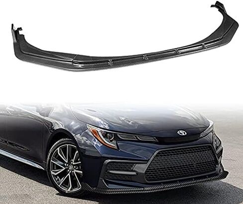5pcs Combo Front Bumper Body Kit Lip + Side Skirt Extensions Diffuser Compatible with 2020-2025 Toyota Corolla XSE/SE Model Only (Painted Black) in Saudi Arabia