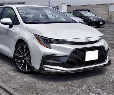 5pcs Combo Front Bumper Body Kit Lip + Side Skirt Extensions Diffuser Compatible with 2020-2025 Toyota Corolla XSE/SE Model Only (Painted Black) in Saudi Arabia