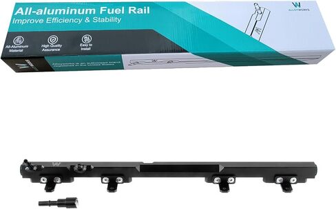 Fuel Rail Billet Aluminum Compatible with 97-01 98 Wrangler TJ Cherokee XJ 4.0L Black in Saudi Arabia