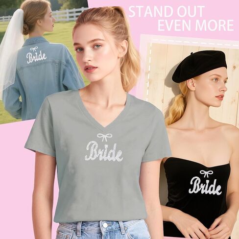 رقع العروس ذاتية اللصق من حجر الراين على رقع العروس هدية الزفاف لحقيبة الملابس (فضي) in Kuwait