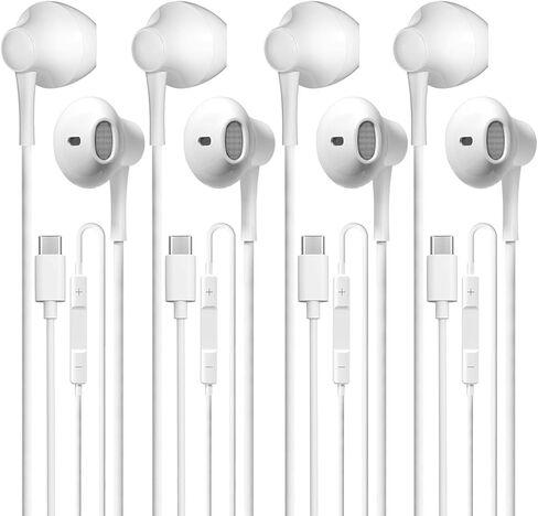 Wired Earbuds with Microphone 6 Pack, in-Ear Headphones with Heavy Bass Stereo, High Definition, Remote Control Headsets, Noise Blocking Earphones Ear Buds Compatible with All 3.5mm Jack Devices in Saudi Arabia