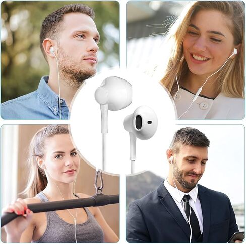Wired Earbuds with Microphone 6 Pack, in-Ear Headphones with Heavy Bass Stereo, High Definition, Remote Control Headsets, Noise Blocking Earphones Ear Buds Compatible with All 3.5mm Jack Devices in Saudi Arabia