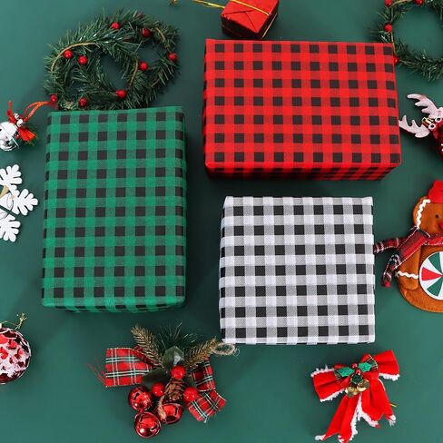 BEISHIDA Christmas Gingham Tissue Paper Bulk，Green and Blue Buffalo Plaid Wrapping Tissue Paper for Gift Bags, 14 x 20 Inch Gift Wrap for Christmas Party DIY Crafts Decor Holiday Flowers-50pcs in Saudi Arabia