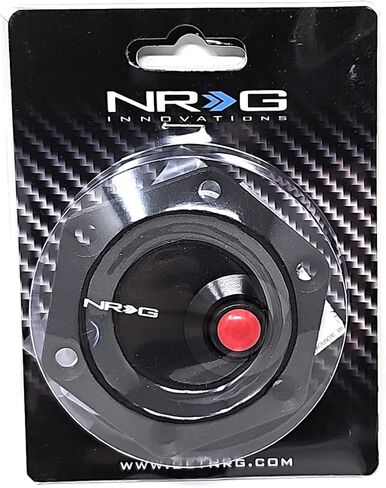 New NRG Innovations hexagonal Style Black Ring W/Horn Button STR-600BK + U.S. Performance Lab Sticker in Saudi Arabia