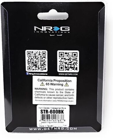 New NRG Innovations hexagonal Style Black Ring W/Horn Button STR-600BK + U.S. Performance Lab Sticker in Saudi Arabia