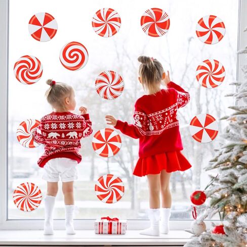 MixTeach 120 Pieces Christmas Candy Cutouts Paper Peppermint Candies Die cuts 6 Inches Sweet Candyland Wall Decor with Glue Points for Classroom School Bulletin Board Xmas Winter Holiday Party in Saudi Arabia