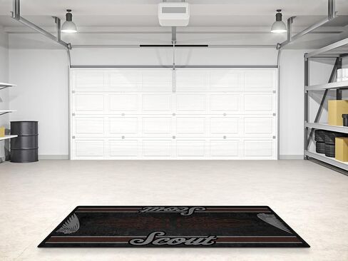 سجادة انتظار السيارات Wibeart للدراجات النارية Scout Bobber، سجادة العرض والحفرة، سجادة عرض المرآب غير قابلة للانزلاق قابلة للغسل، سجادة (دخان أسود، 86.6 × 39.4/220 × 100 سم) in Kuwait