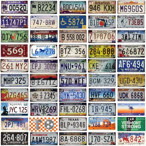 Texas License Plate Aluminum Novelty Car Decor License Plates 12"x6" Front of Car Decorative Retro Rusty License Plate for Men Women Car-43 in Saudi Arabia