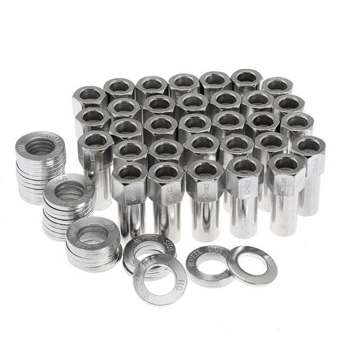 7/16"-20 Wheel Lug Nut for Cragar for SST Mag with Center Washer Open Ended, 13/16" Hex 2.01" Total Length (20Set) in Saudi Arabia