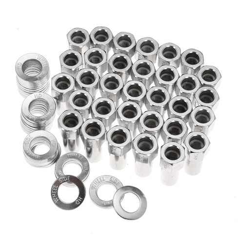 7/16"-20 Wheel Lug Nut for Cragar for SST Mag with Center Washer Open Ended, 13/16" Hex 2.01" Total Length (20Set) in Saudi Arabia