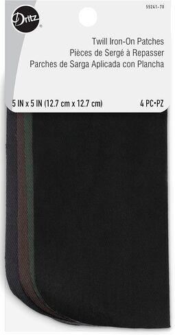 Dritz 5 by 5-Inch Iron on Twill Patches, 2-Pack, White in Saudi Arabia