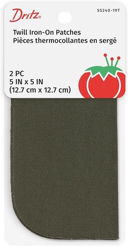 Dritz 5 by 5-Inch Iron on Twill Patches, 2-Pack, White in Saudi Arabia