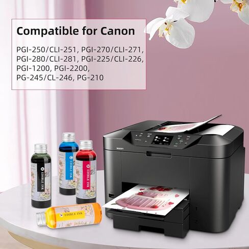 4 Packs Ink Refill Kit Compatible for 280XL 281XL 270XL 271XL 250XL 251XL, Suitable for PIXMA TS702a TS702 TR8620a IX6820 TR8622a TR6320, BK C Y M 100ML/Bottle in Saudi Arabia