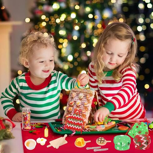 CCINEE 15pcs Christmas Elf Doll Cooking Accessories, Mini Elf Dolls Baker Outfit Aprons Miniature for Baking Xmas Dollhouse Decorations for Kids in Saudi Arabia