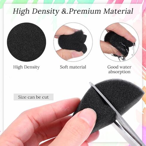 25 Pcs Face Paint Sponges Kit High Density Face Body Painting Sponge Set Droplets Makeup Paint Sponges with Storage Bag for Halloween Christmas Adults Art Work and Body Paintings in Saudi Arabia