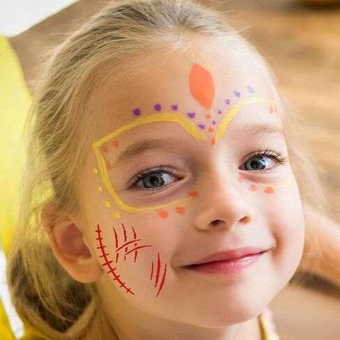 42 قطعة من استنسل طلاء الوجه، قوالب رسم الوجه للجسم قابلة لإعادة الاستخدام لتصميمات الوشم المؤقت لحفلات الهالوين، فن المكياج in Kuwait