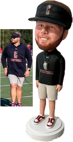 Custom Golf Bobblehead – 6/7/8/9" Personalized Male/Female from Photo, Semi-Custom Head or Full-Body, Handmade Soft-Clay Figure for Dad/Husband/Coach/Retired in Saudi Arabia