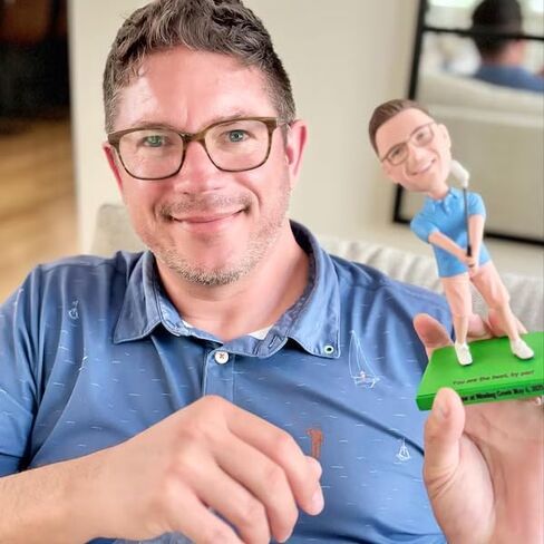 Custom Golf Bobblehead – 6/7/8/9" Personalized Male/Female from Photo, Semi-Custom Head or Full-Body, Handmade Soft-Clay Figure for Dad/Husband/Coach/Retired in Saudi Arabia